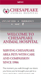Mobile Screenshot of chesapeakeanimalhospital.com
